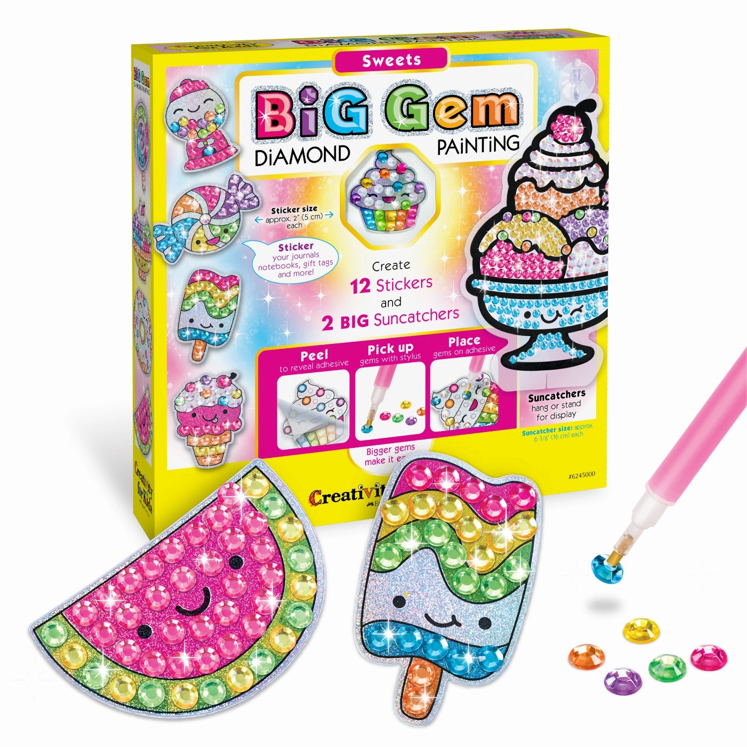 Creativity for Kids Big Gem Diamond Painting Kit - Sweet Treats Edition