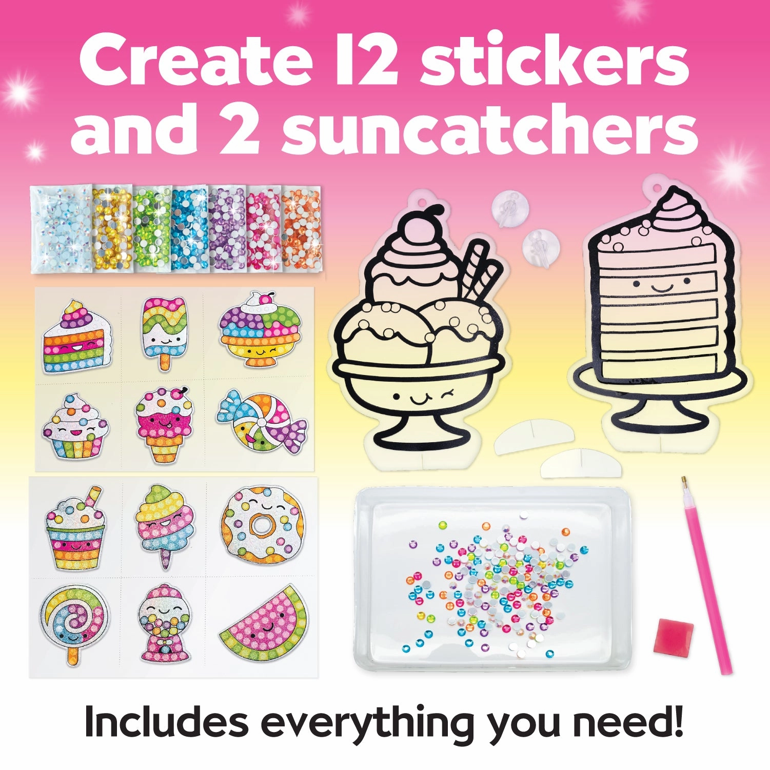 Creativity for Kids Big Gem Diamond Painting Kit - Sweet Treats Edition