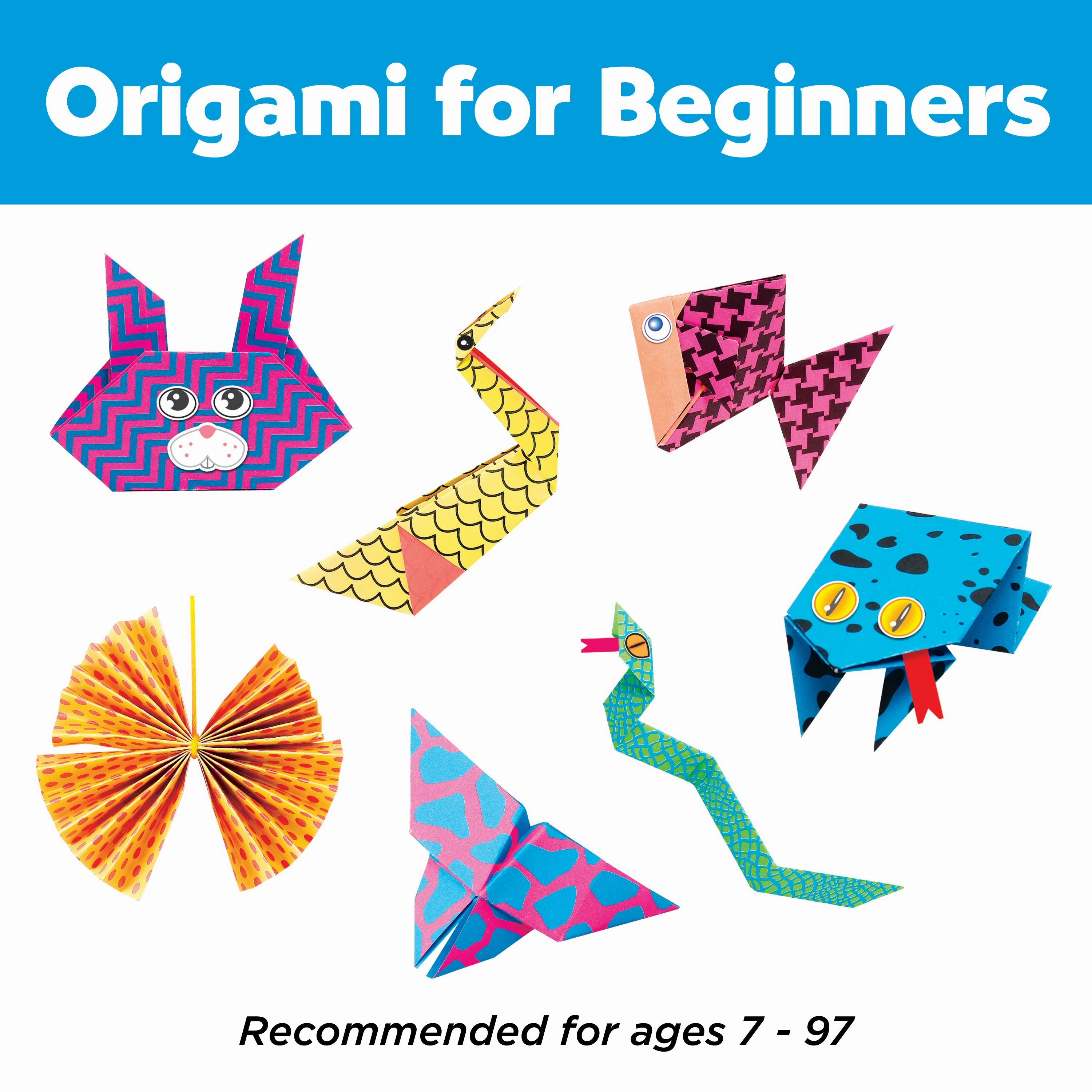 Creativity for Kids Bright Neon Origami Craft Kit Set