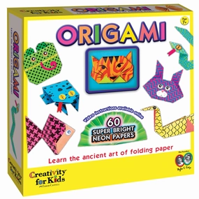 Creativity for Kids Bright Neon Origami Craft Kit Set