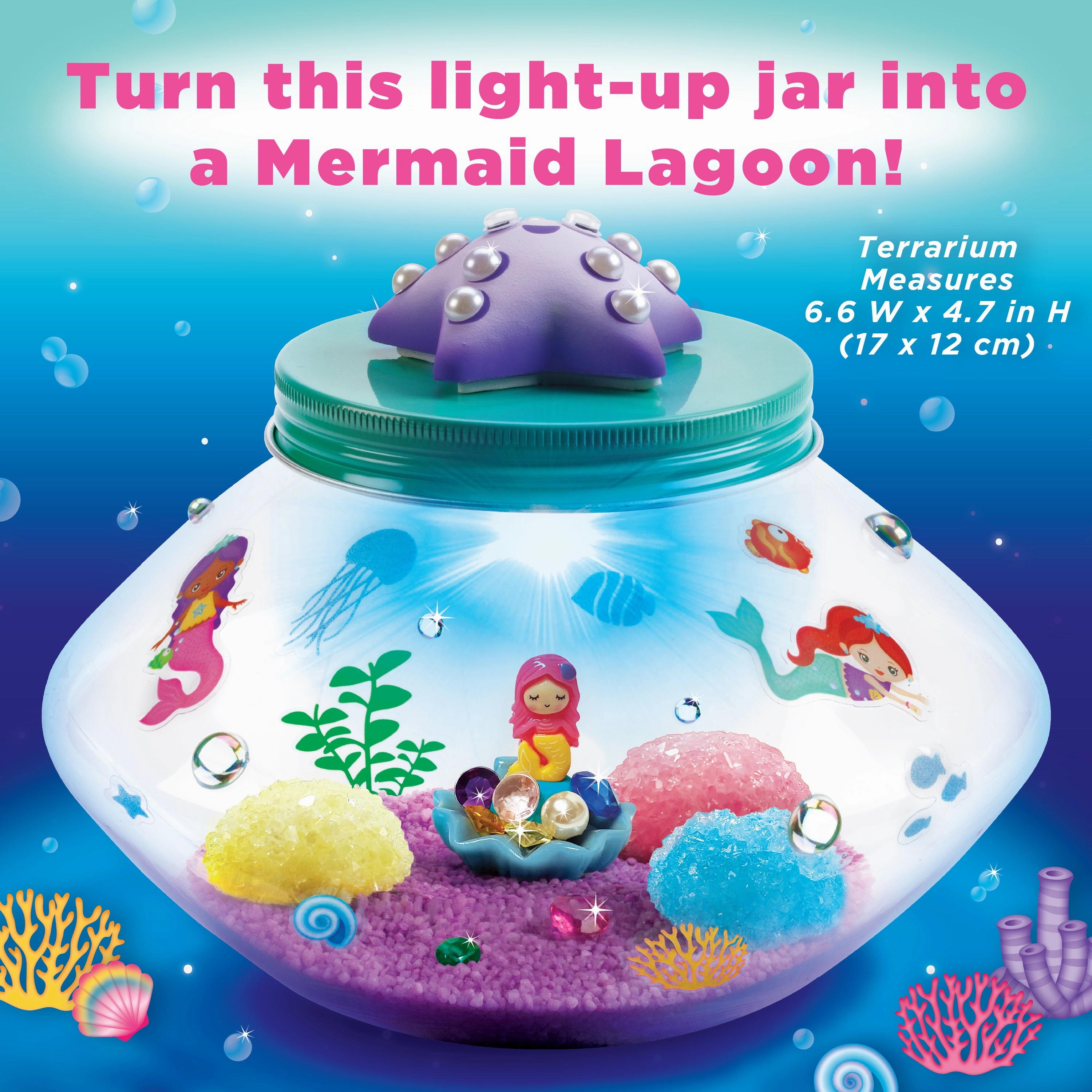 Creativity for Kids Crystal Mermaid Terrarium - Grow Your Own Crystals