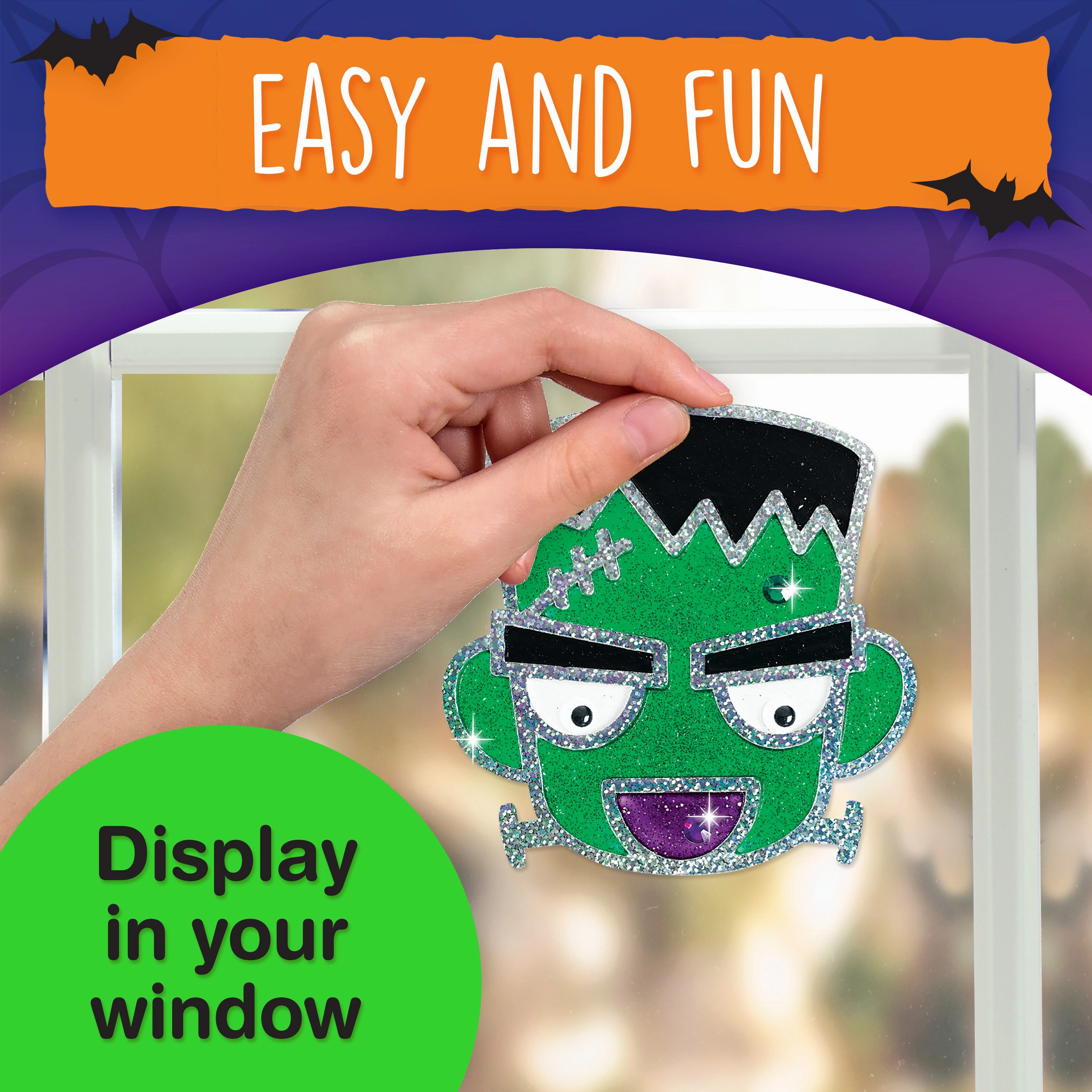 Creativity for Kids Halloween Sparkle Window Art Kit - Spooky Crafts