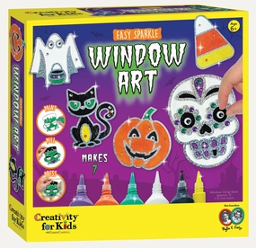 Creativity for Kids Halloween Sparkle Window Art Kit - Spooky Crafts