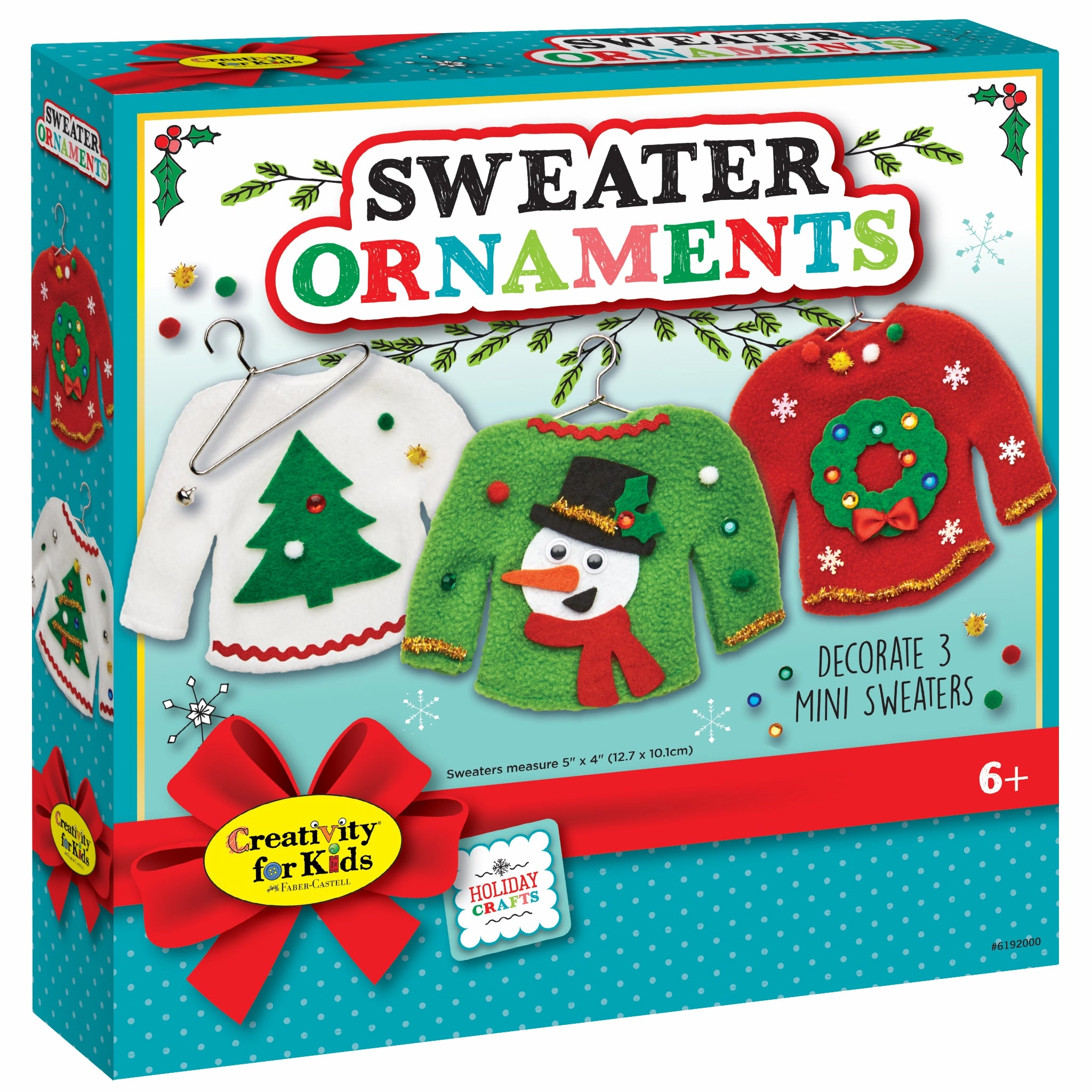 Creativity for Kids Holiday Sweater Ornaments Craft Kit