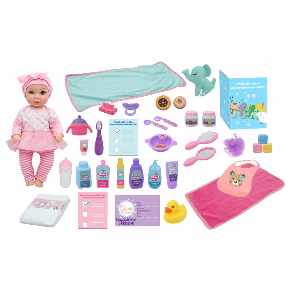 Cuddle Kids 15-inch - Pink Tutu Love N' Feed Playset
