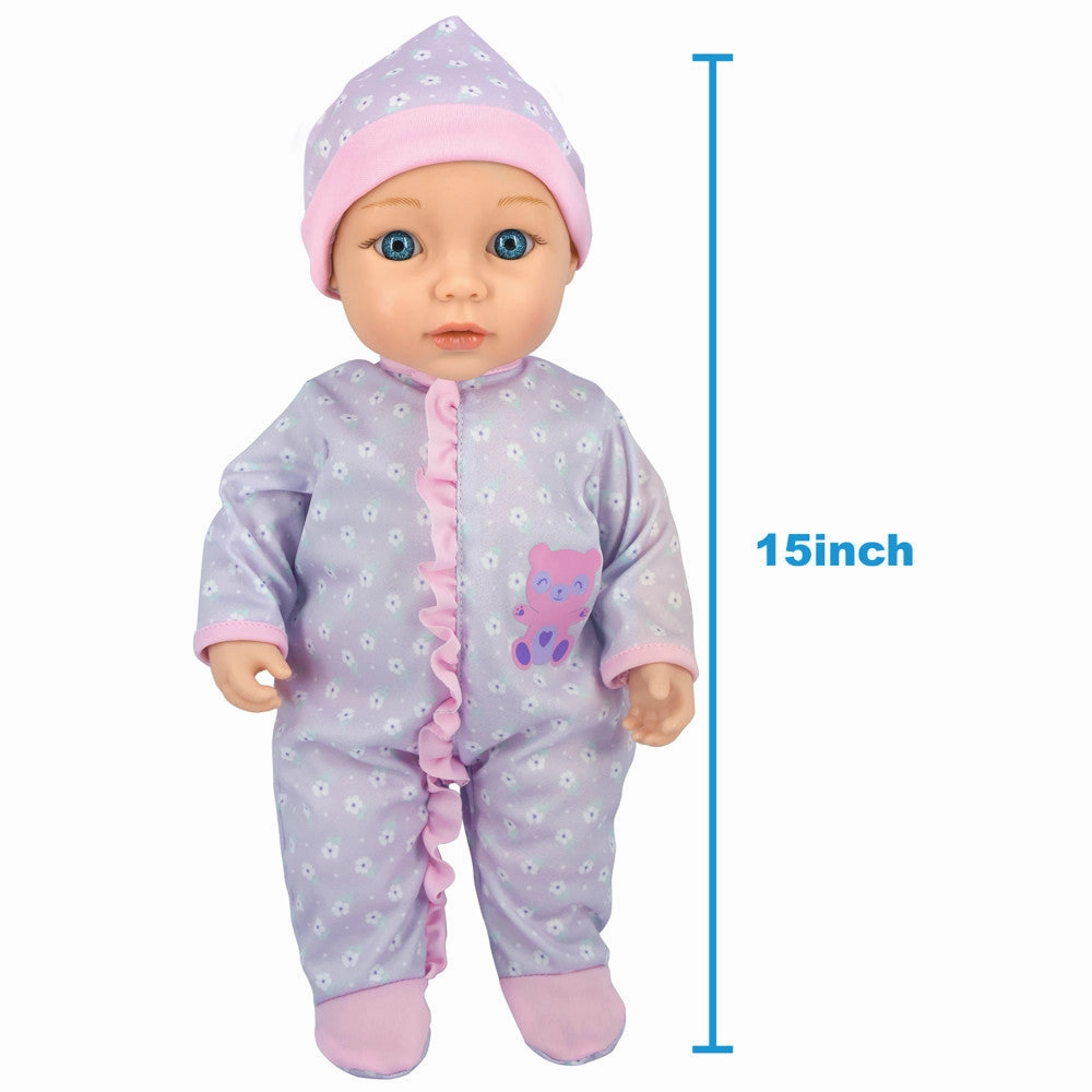 Cuddle Kids 15 inch Baby's First Check Up Doll - Pink & Purple