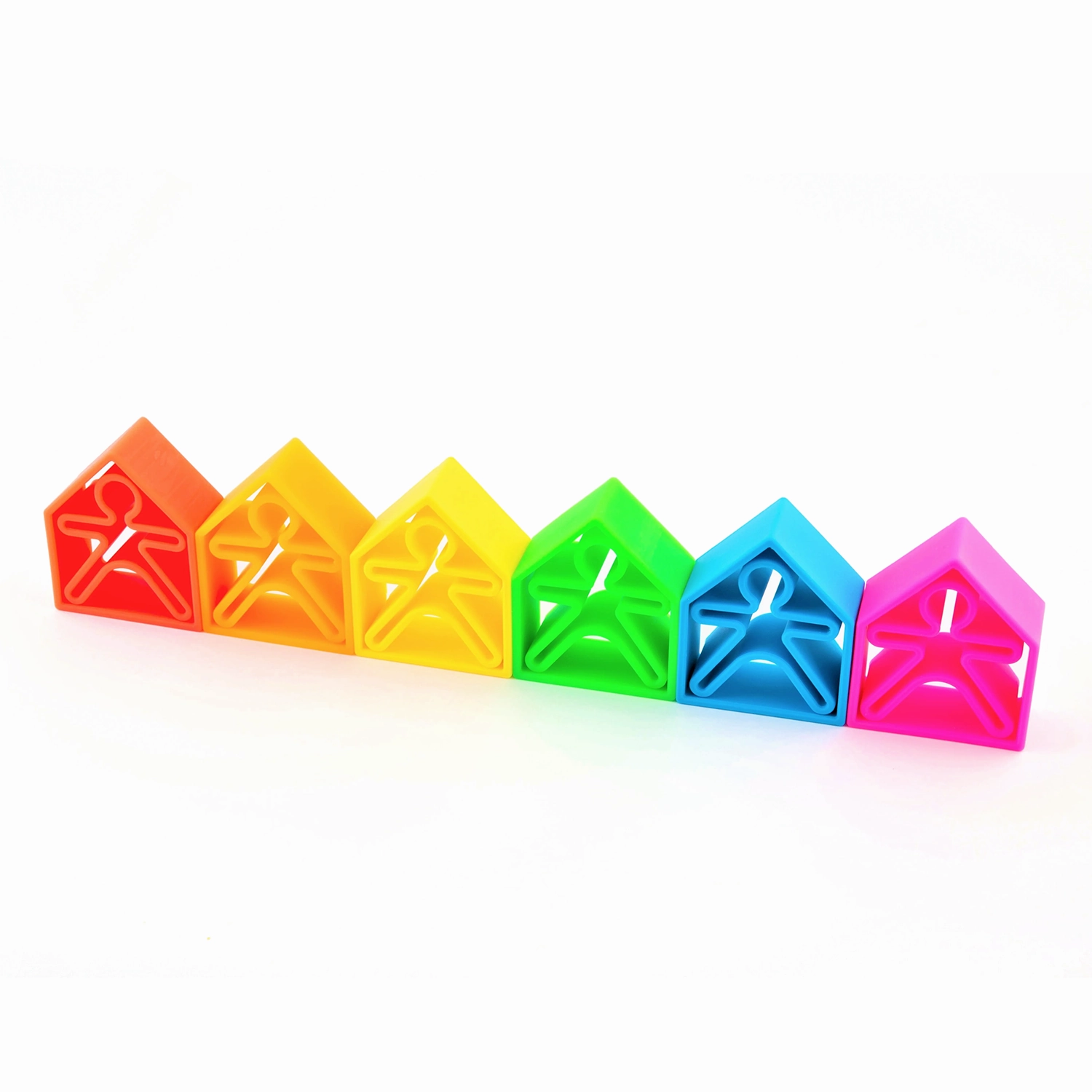 Dena 6 Kids   6 Houses Neon - 12pcs