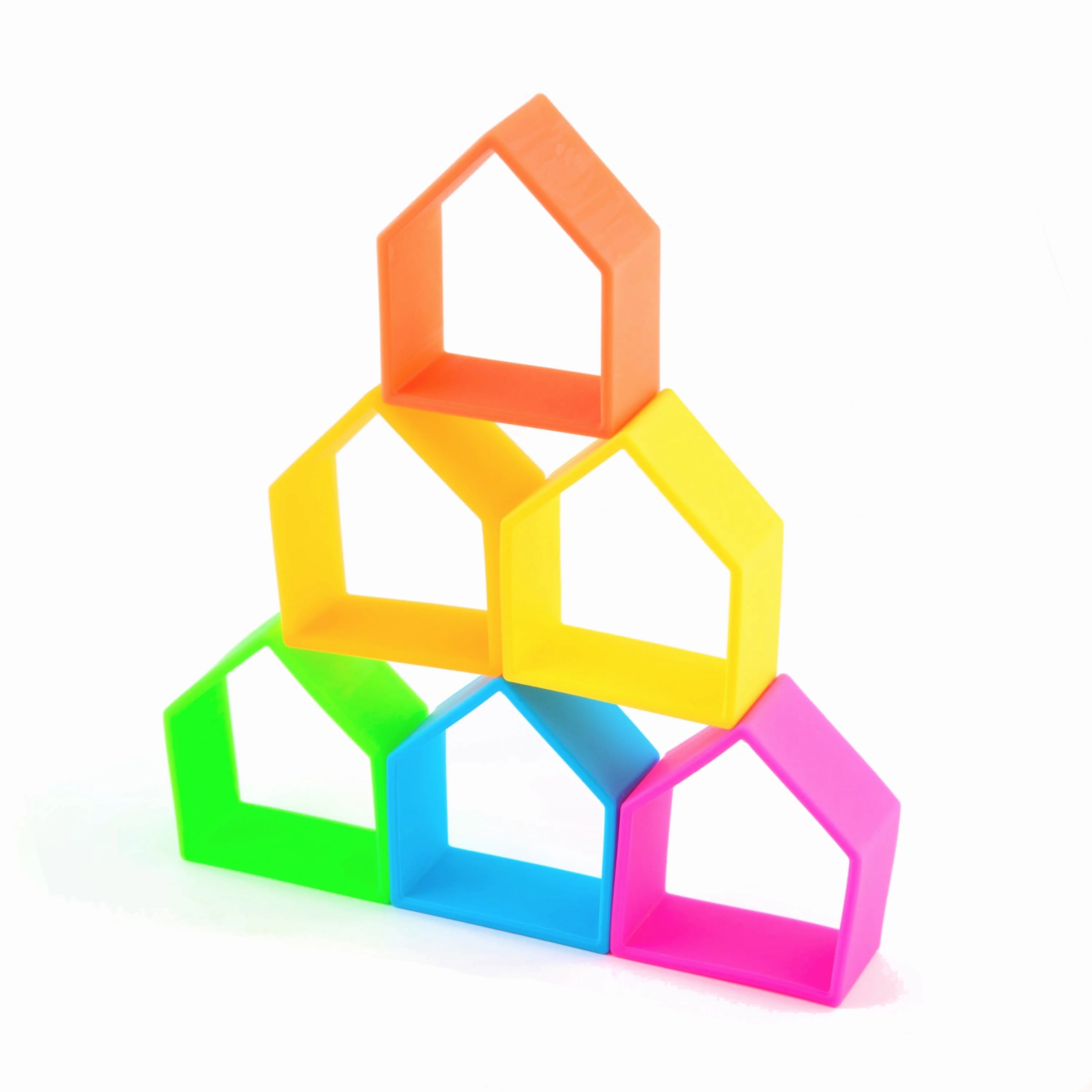 Dena 6 Kids   6 Houses Neon - 12pcs