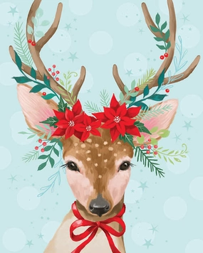 Diamond Art Christmas Reindeer 40cm X 50cm