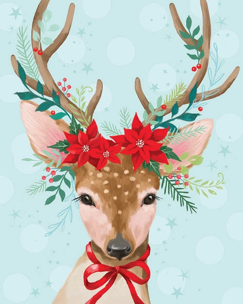 Diamond Art Christmas Reindeer 40cm X 50cm