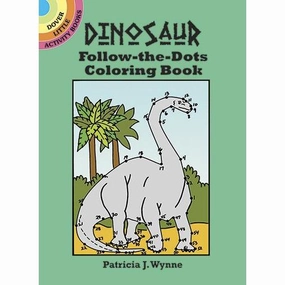 Dinosaur Follow-the-Dots Coloring Book
