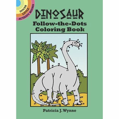 Dinosaur Follow-the-Dots Coloring Book