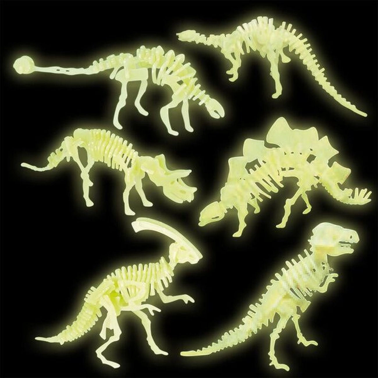 Dinosaur Glow In The Dark 3D Puzzle Assorted Styles
