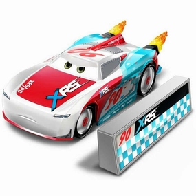 Disney Cars Xrs Rocket Racing Paul Conrev With Blast Wall
