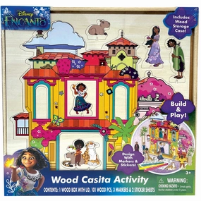 Disney Encanto Casita Wooden Activity Set - Creative Building & Decorating, Ages 3 