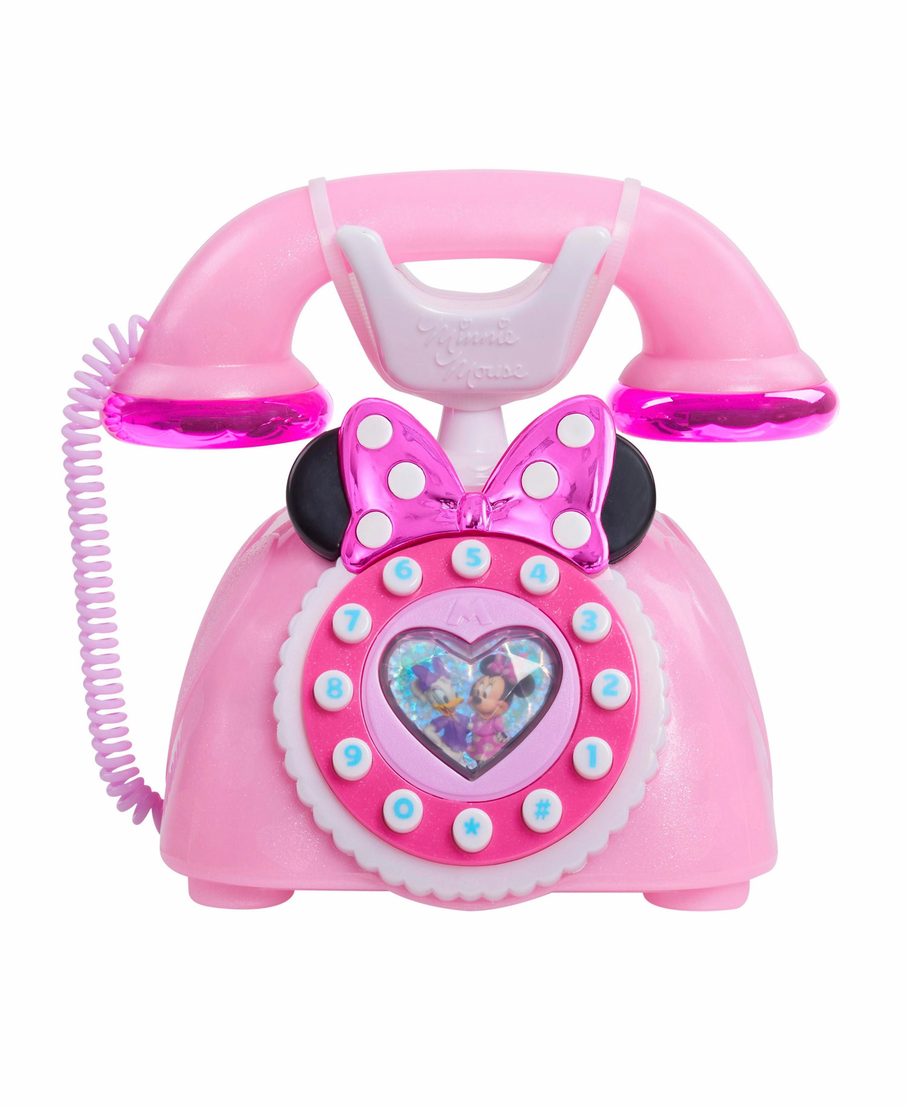 Disney Junior Minnie Mouse Ring Me Rotary Phone  Iridescent Pink