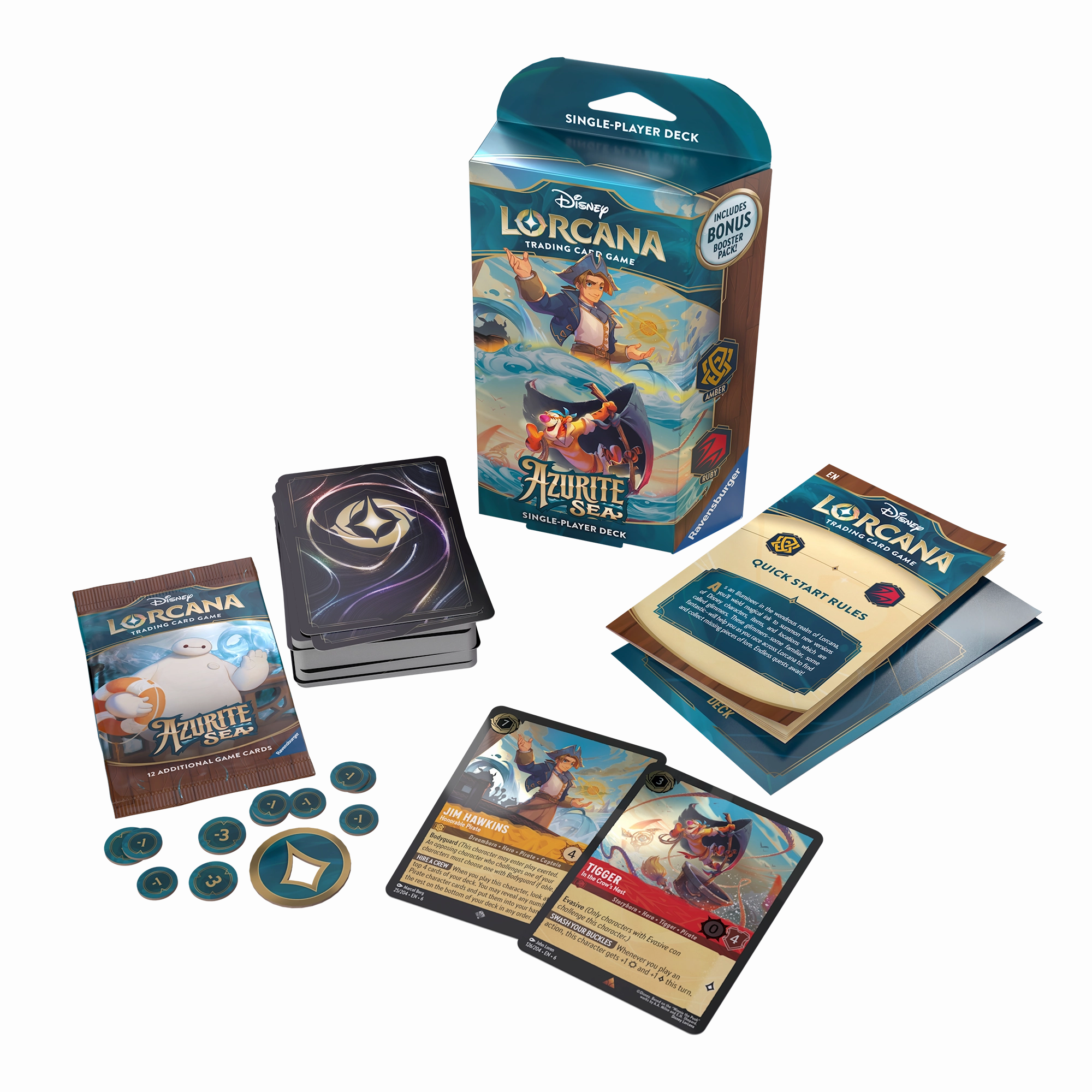 Disney Lorcana Series 6 Azurite Sea Single-Player Deck: Amber & Ruby
