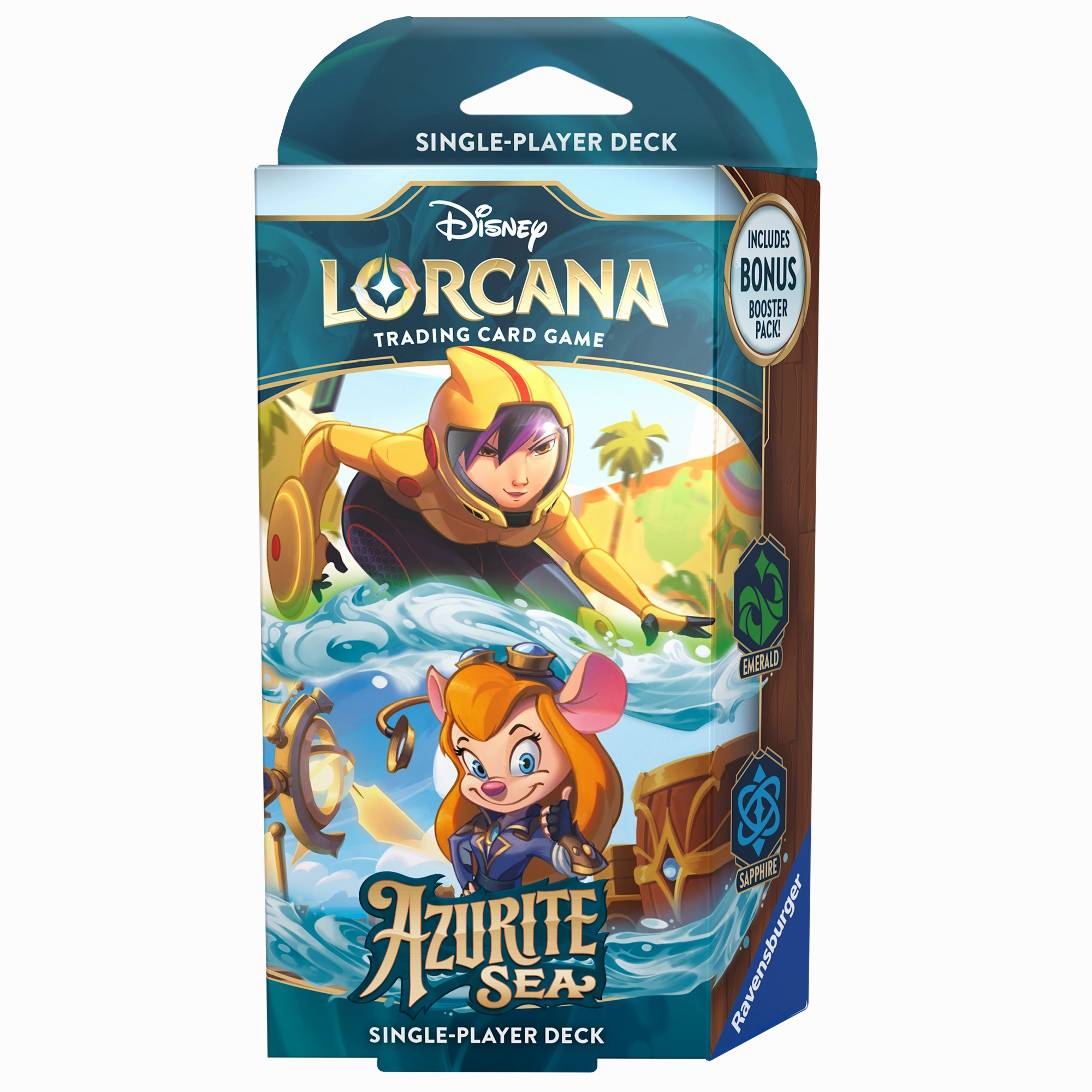 Disney Lorcana Series 6 Azurite Sea Single-Player Deck: Emerald & Sapphire