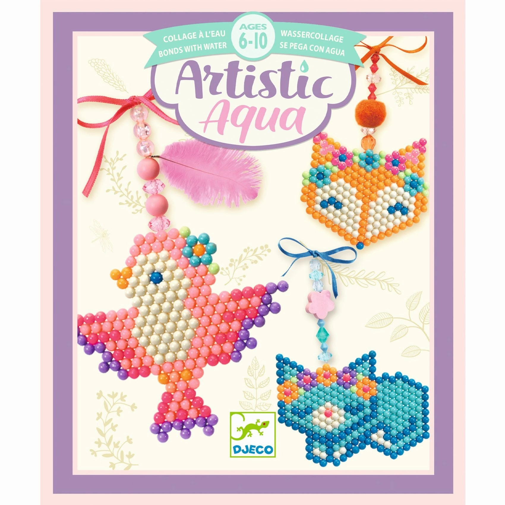 Djeco Artistic Aqua Create 3 Animal Themed Pendants for Ages 6 and Up
