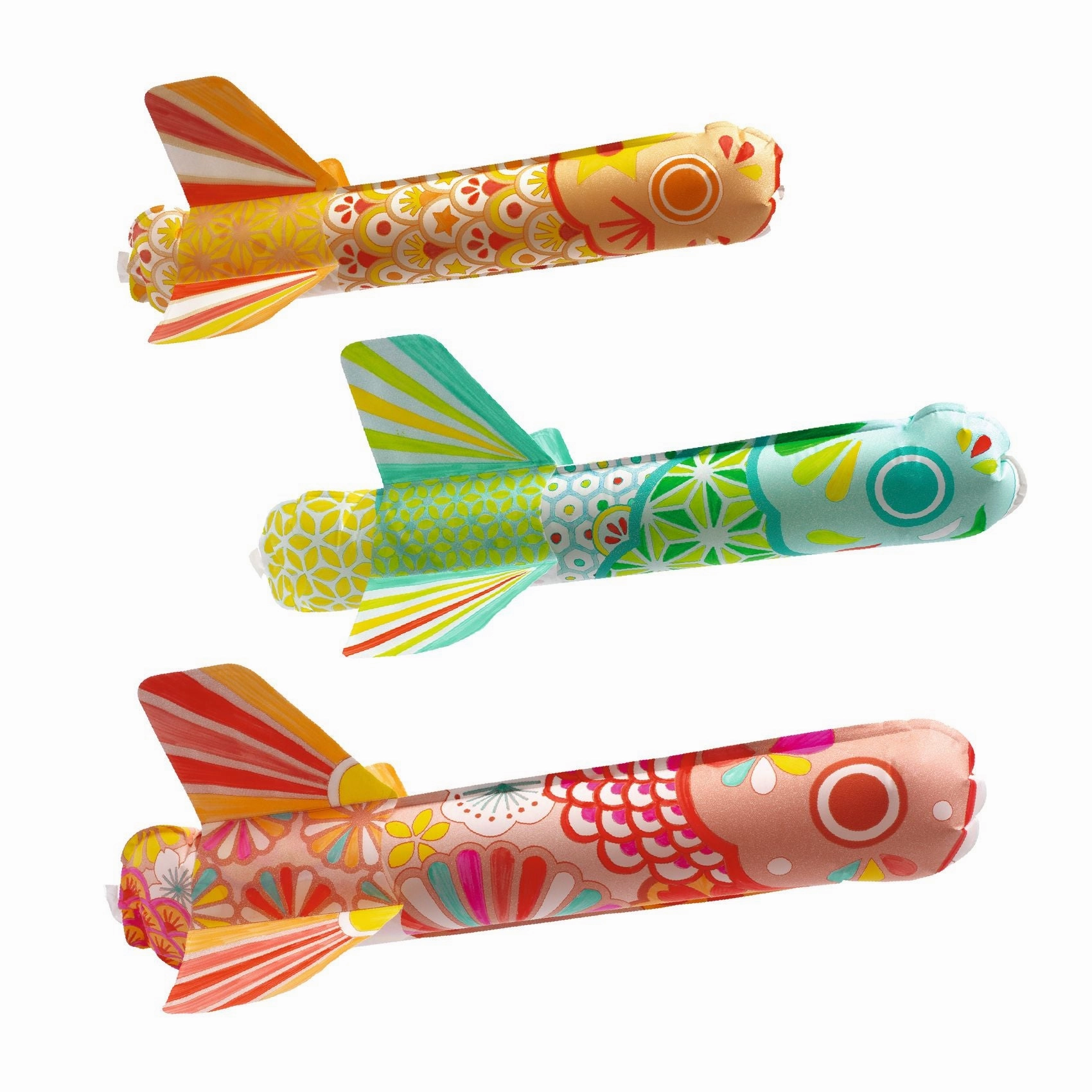 Djeco Do it Yourself Colour in 3 Inflatable Flying Fish for Age 4 & Up