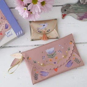 Djeco Do it Yourself Create 2 Faux Leather Pouches for Ages 6 and Up