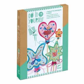 Djeco Do it Yourself Create 4 Magic Fairy Wands Kit for Ages 5 and Up