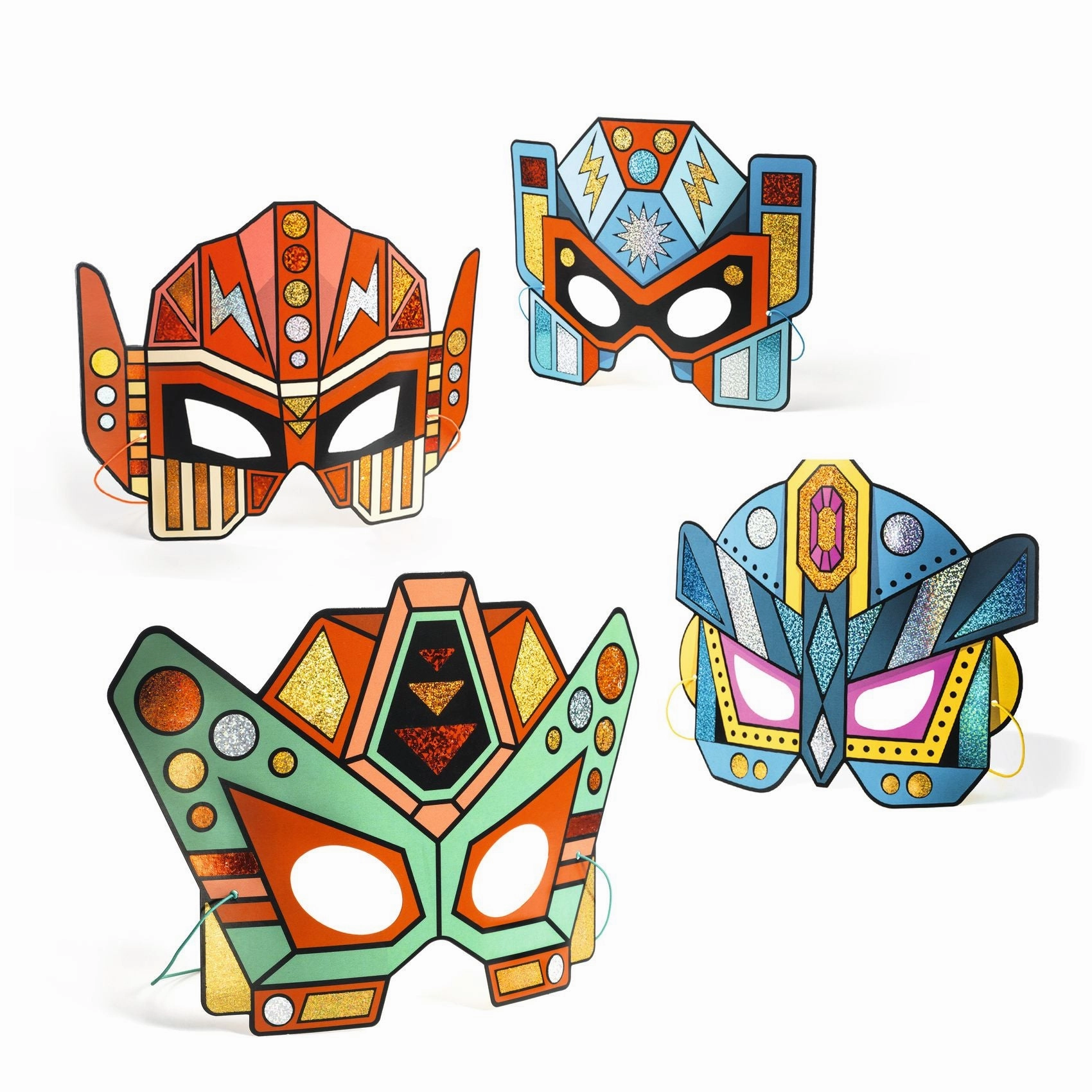 Djeco Do it Yourself Create 4 Super Robot Masks Kit for Ages 5 and Up
