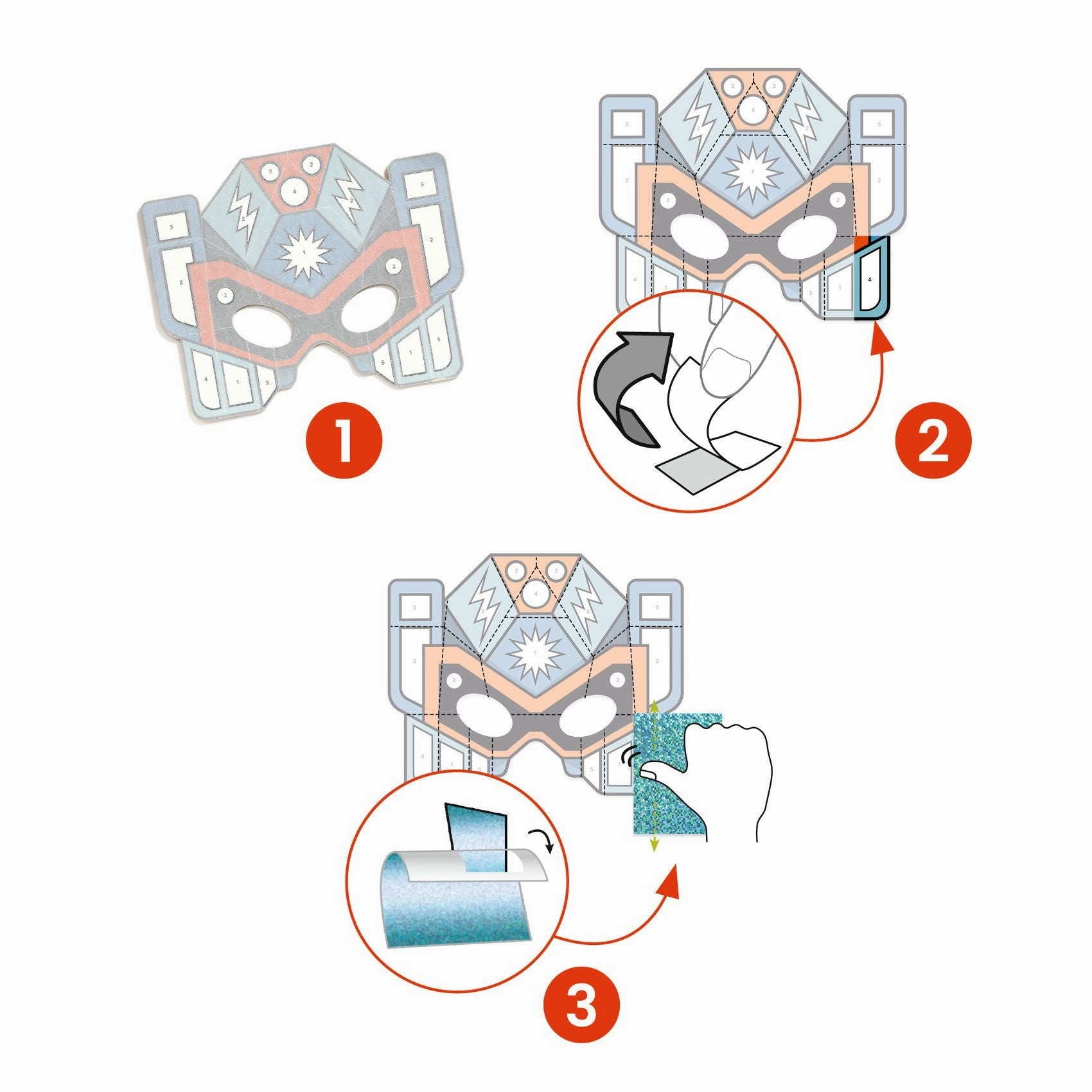 Djeco Do it Yourself Create 4 Super Robot Masks Kit for Ages 5 and Up