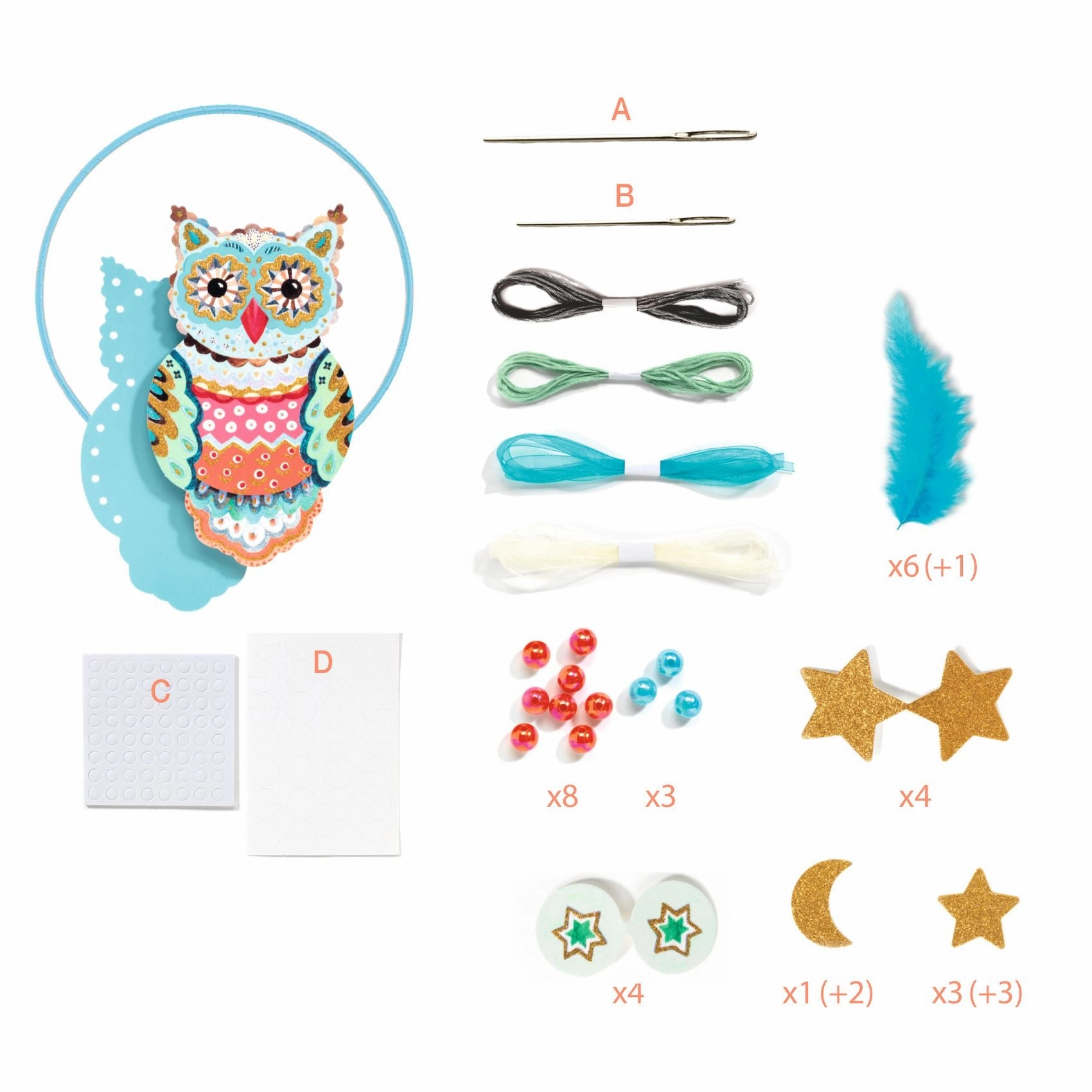 Djeco Do it Yourself Create a Golden Owl Dreamcatcher for Ages 7 & Up