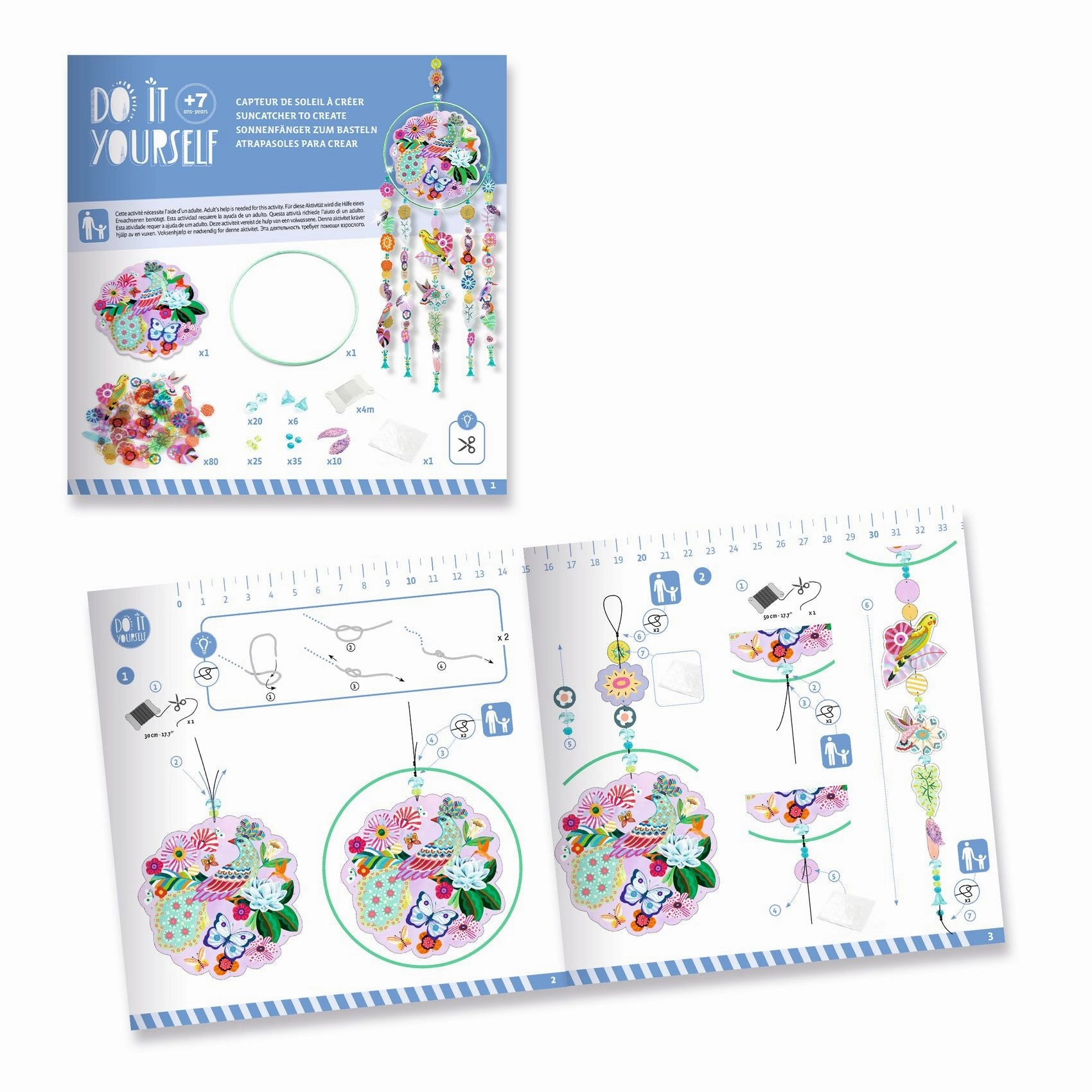 Djeco Do it Yourself Create a Paradise Bird Suncatcher for Ages 7 & Up