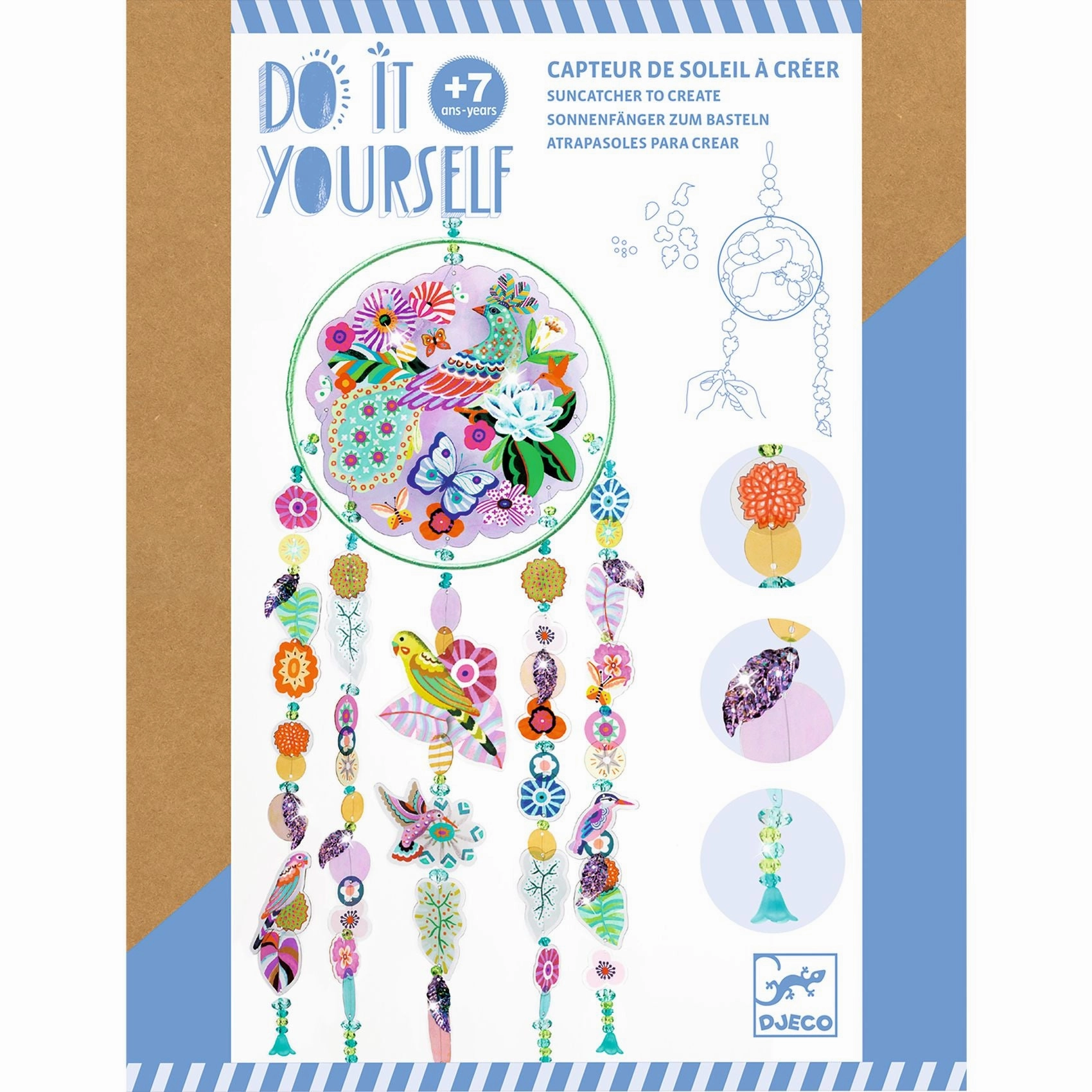 Djeco Do it Yourself Create a Paradise Bird Suncatcher for Ages 7 & Up