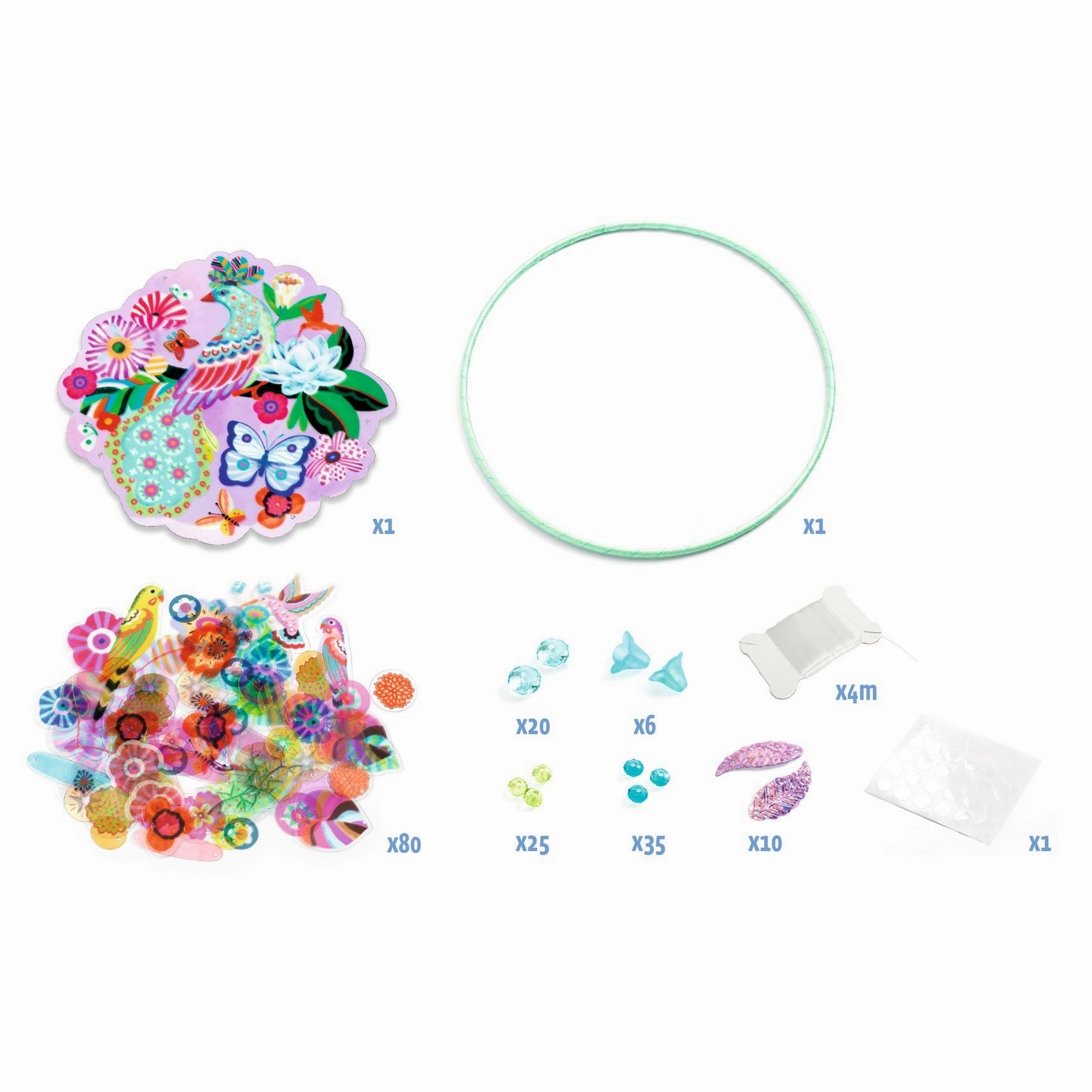 Djeco Do it Yourself Create a Paradise Bird Suncatcher for Ages 7 & Up