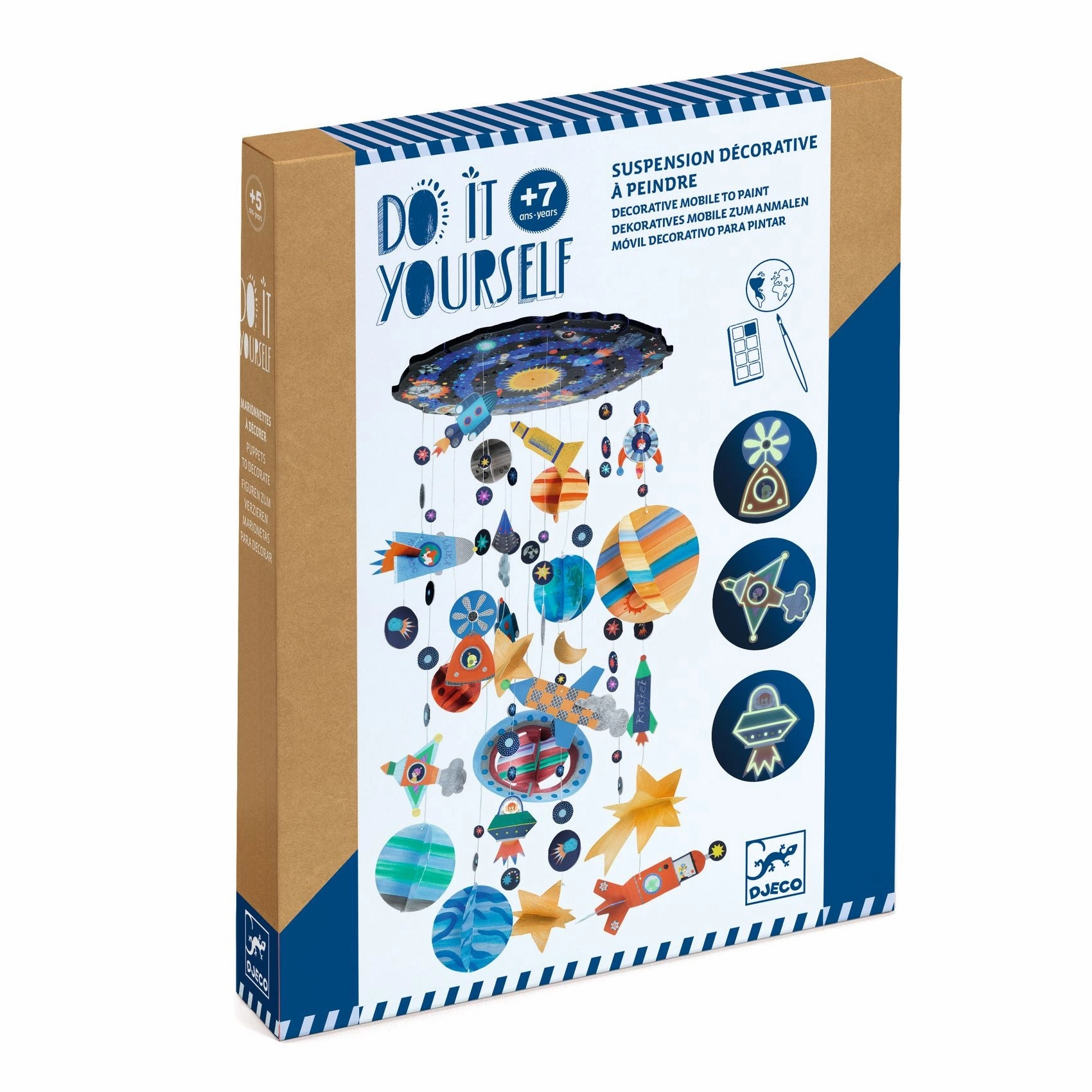 Djeco Do it Yourself Create & Paint a Solar System Mobile for Ages 7 