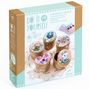 Djeco Do it Yourself Decorate 5 Mini Boxes Craft Kit for Ages 6 and Up