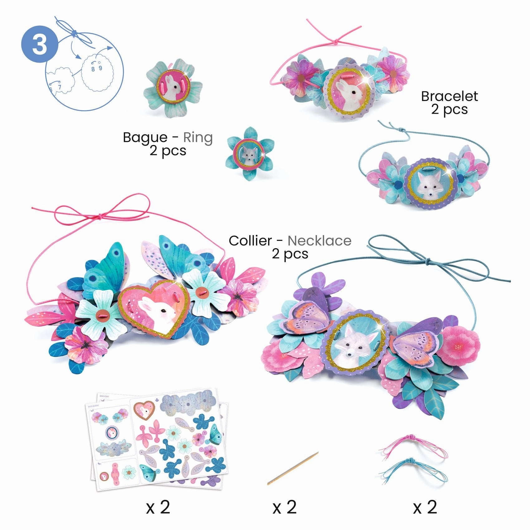 Djeco Do it Yourself Fairy Themed Multi Activity Kit for Ages 5 and Up