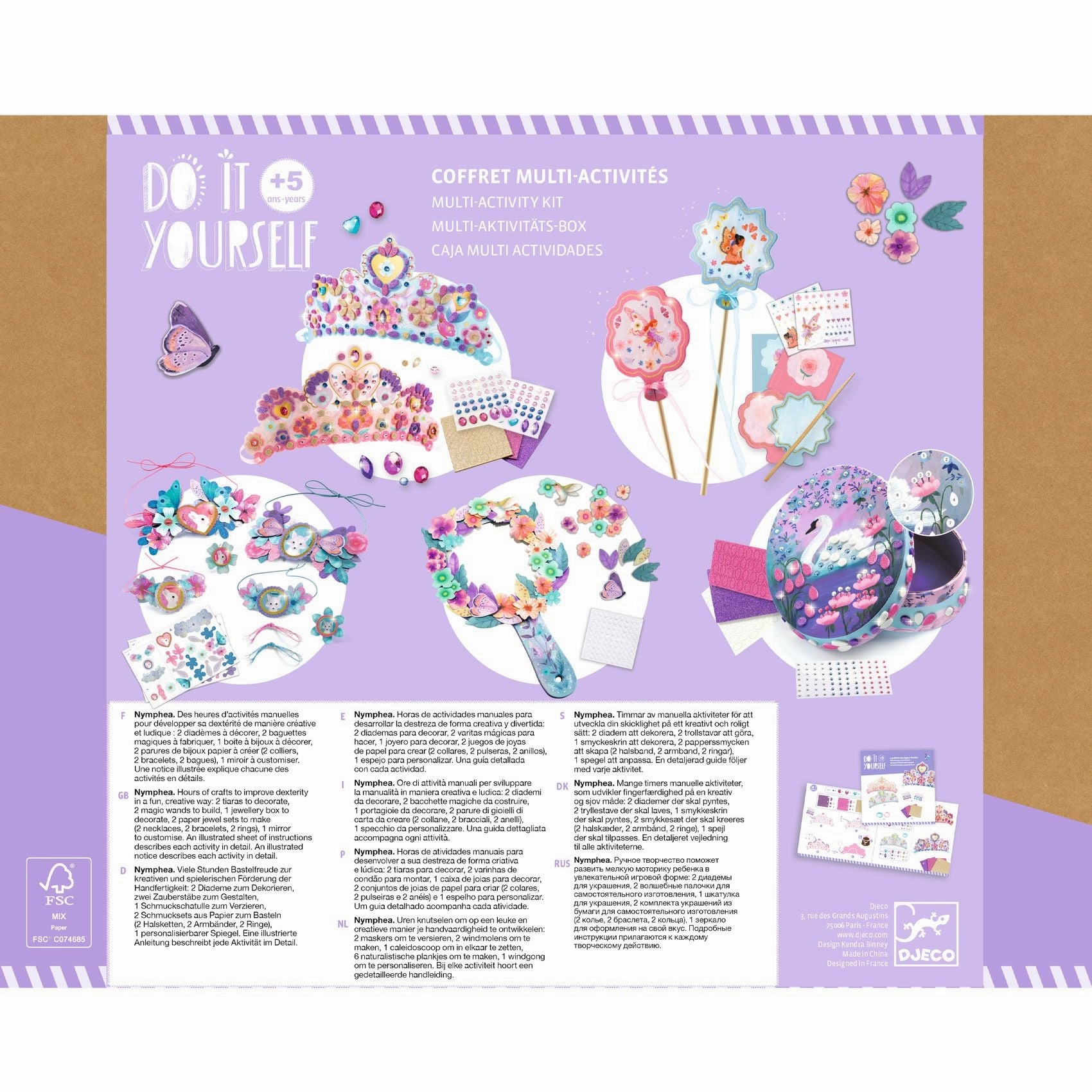Djeco Do it Yourself Fairy Themed Multi Activity Kit for Ages 5 and Up
