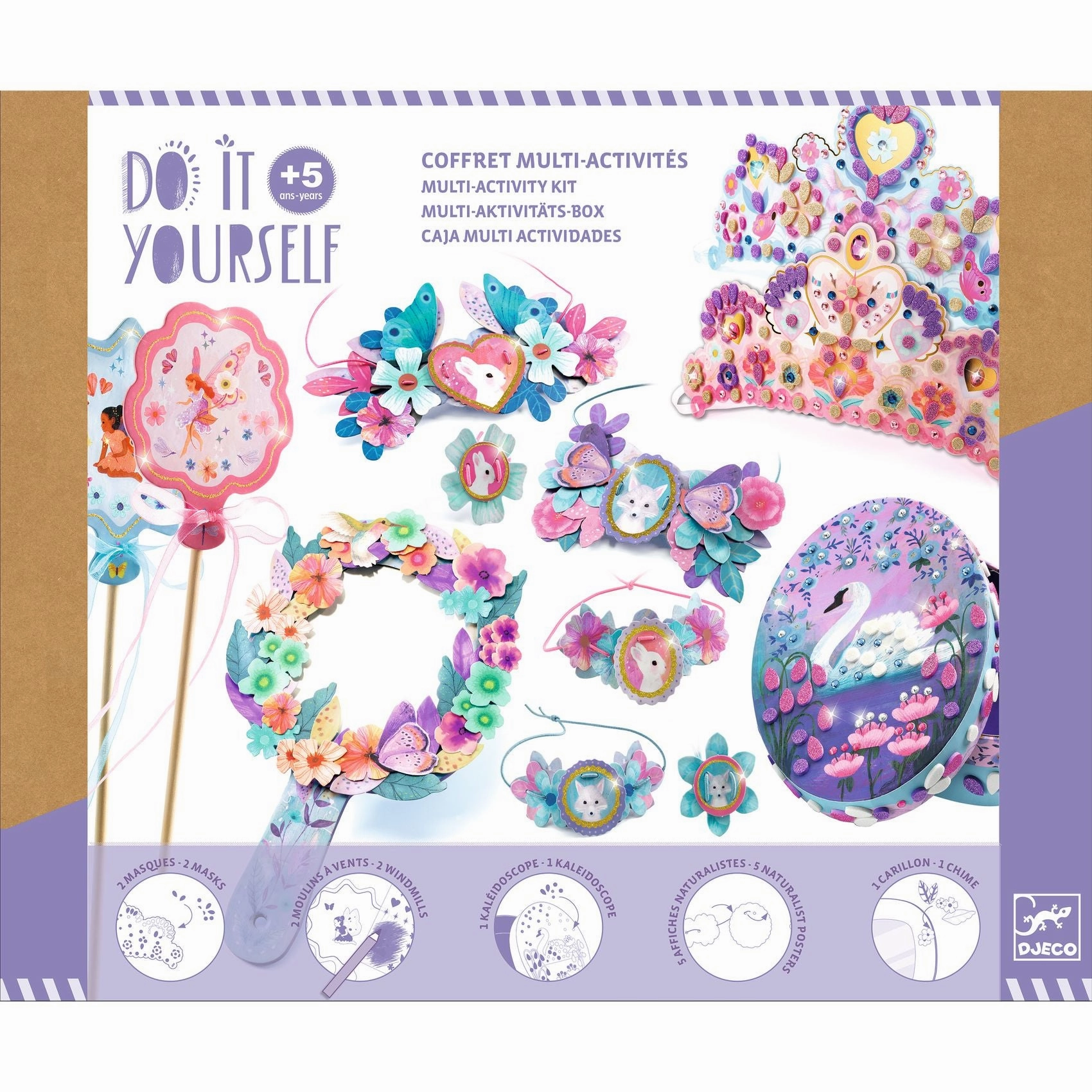 Djeco Do it Yourself Fairy Themed Multi Activity Kit for Ages 5 and Up