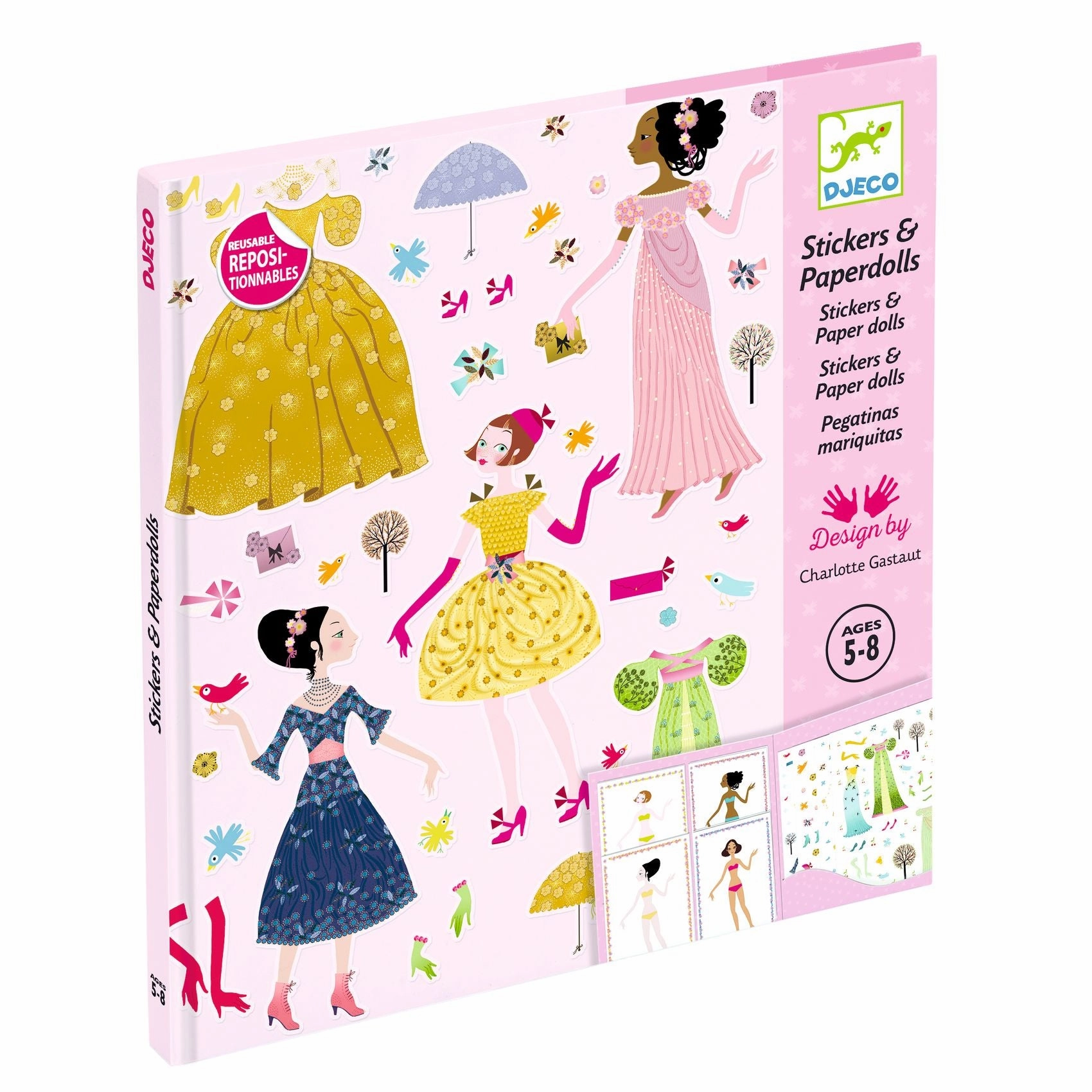 Djeco Dresses Through the Seasons Dress Up Paper Dolls for Ages 5 & Up