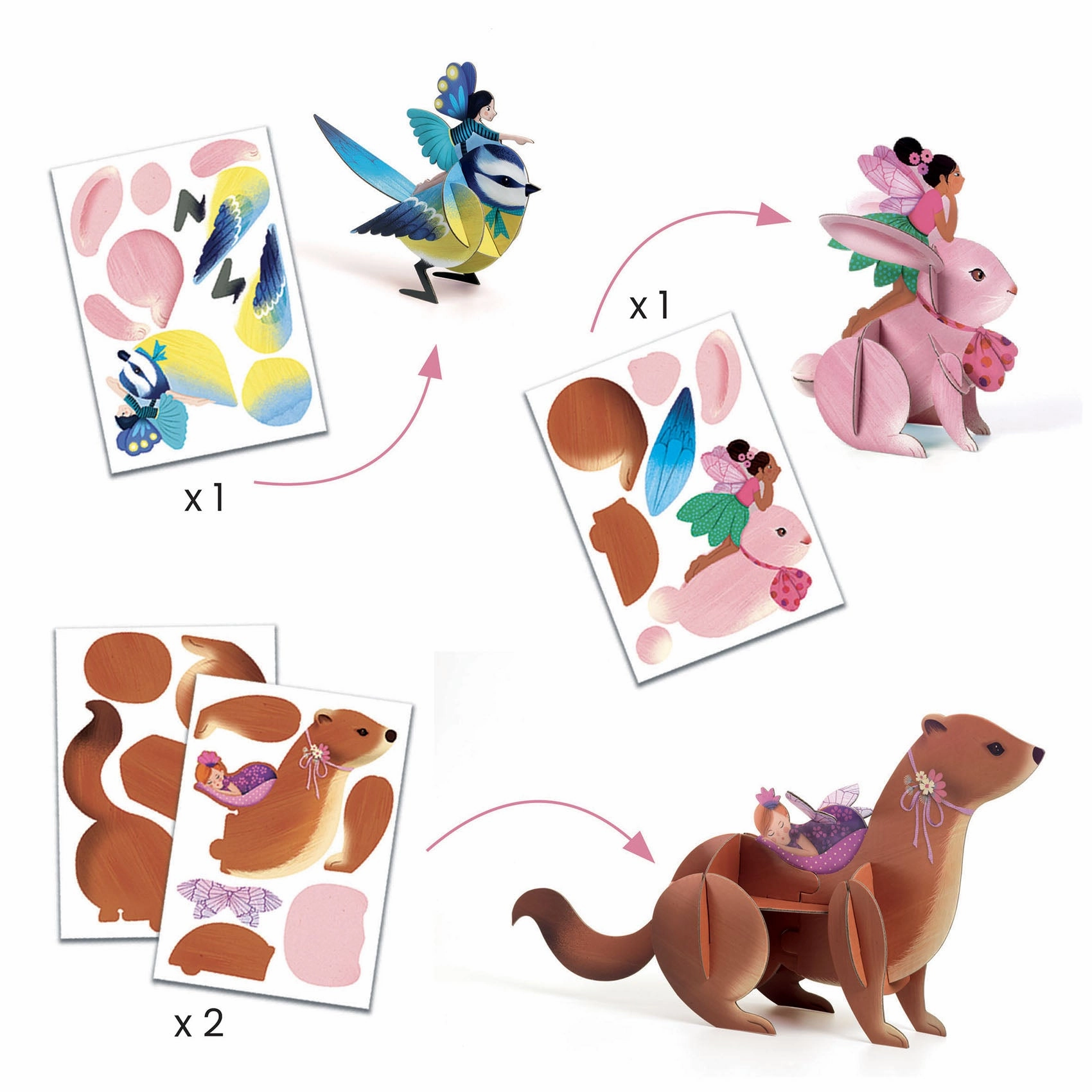 Djeco Fairy Box with 6 Magical Creative Activities for Ages 6 and Up
