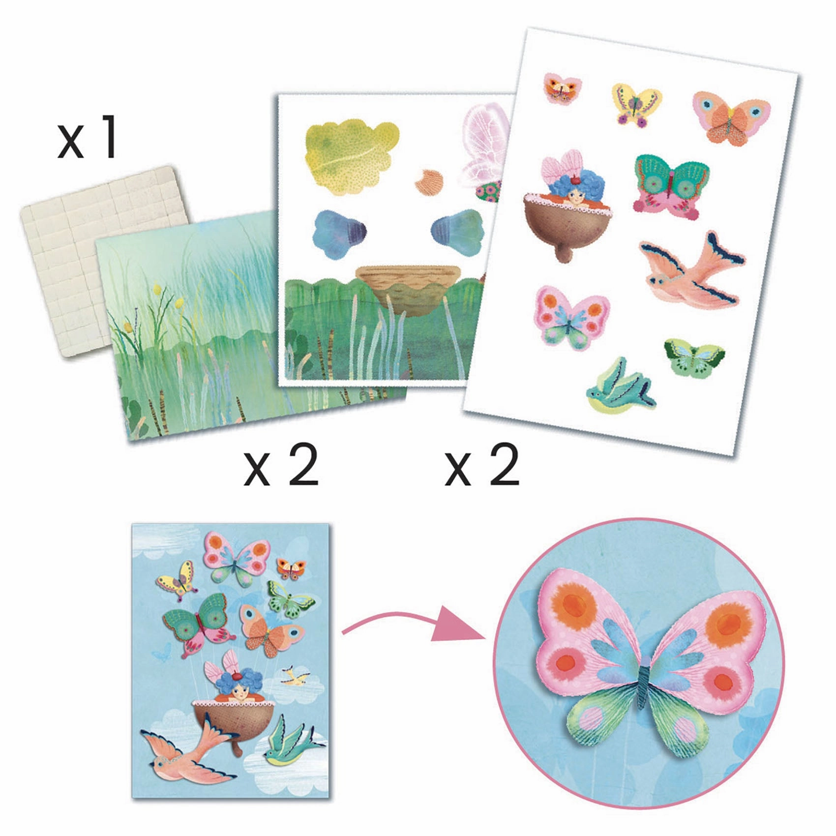 Djeco Fairy Box with 6 Magical Creative Activities for Ages 6 and Up
