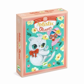 Djeco Friendship Themed Artistic Diamond Art Craft Kit for Ages 7 & Up