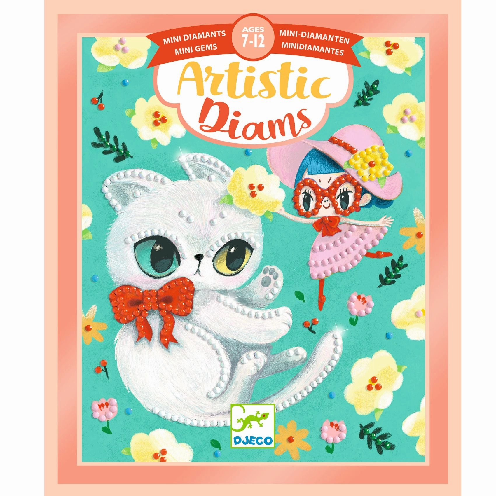 Djeco Friendship Themed Artistic Diamond Art Craft Kit for Ages 7 & Up