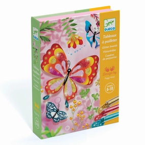 Djeco Insects Theme Glitter Boards Mess-Free Craft Kit for Ages 6 & Up