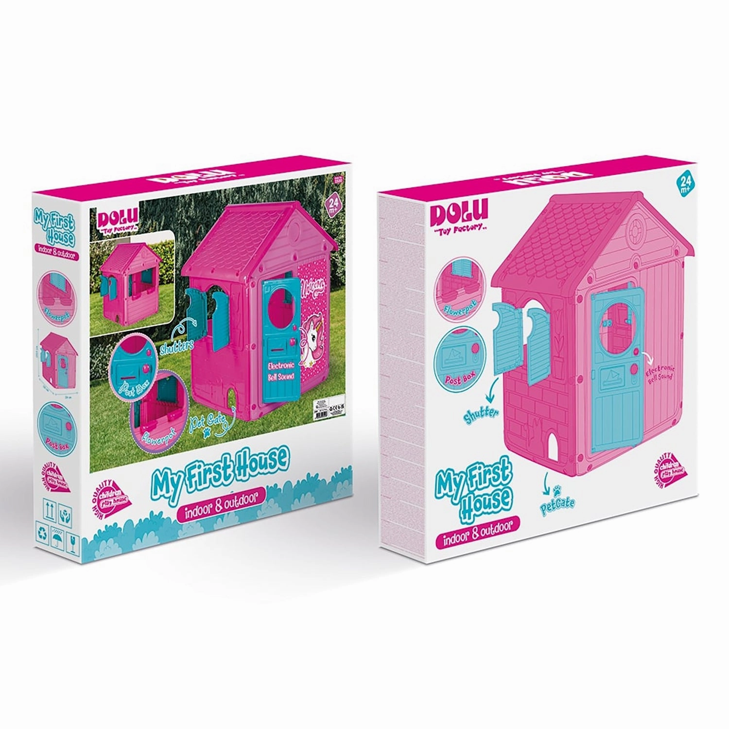 Dolu Toys My First House: Unicorn Playhouse - Pink