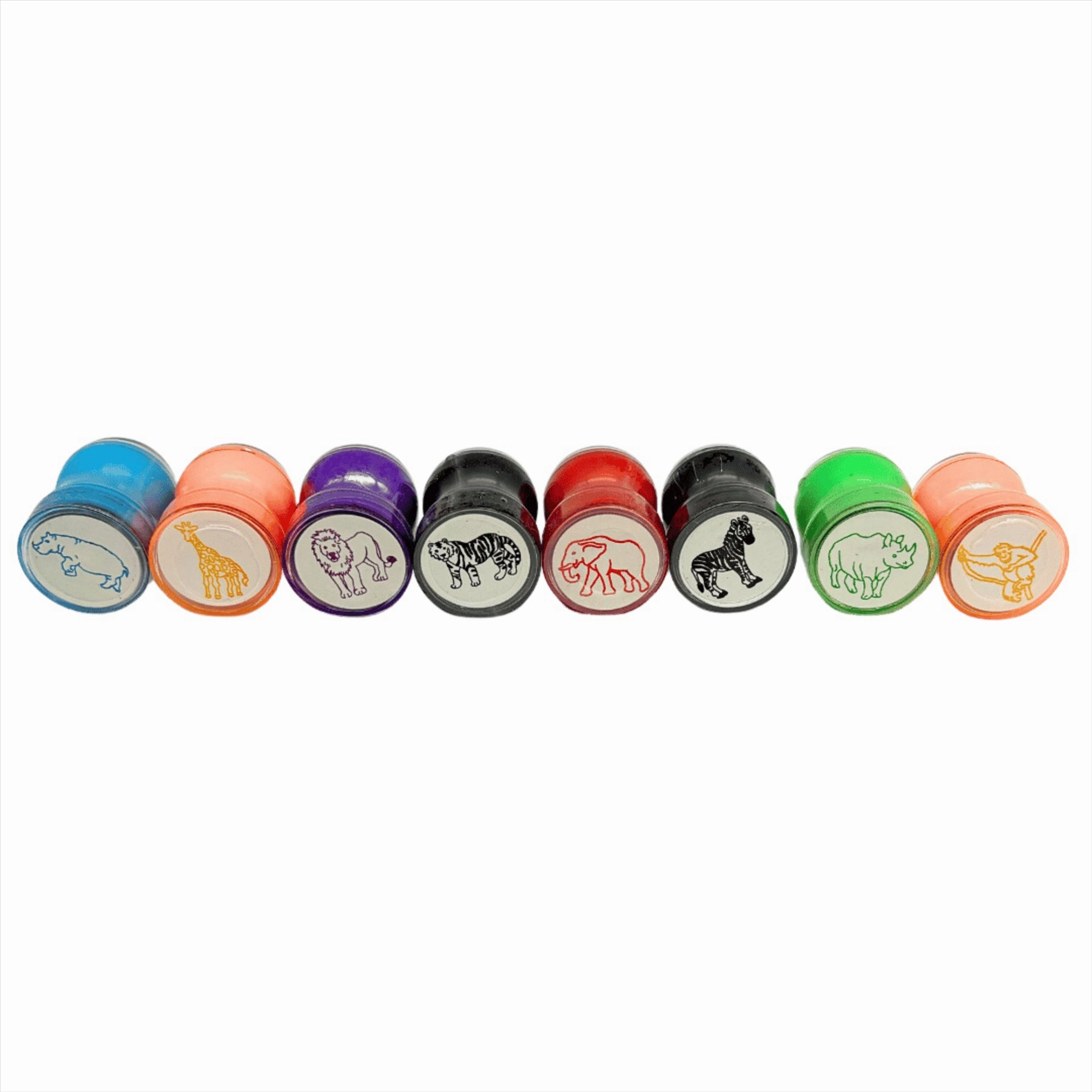 Double Sided Self Inking Wild Animal Stamper with Roller (single)