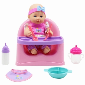 Dream Collection 12-inch Feeding Fun Doll Set with Accessories
