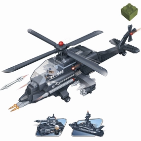 Dynamic Trio 3-in-1 Helicopter Building Set - 295 Pieces