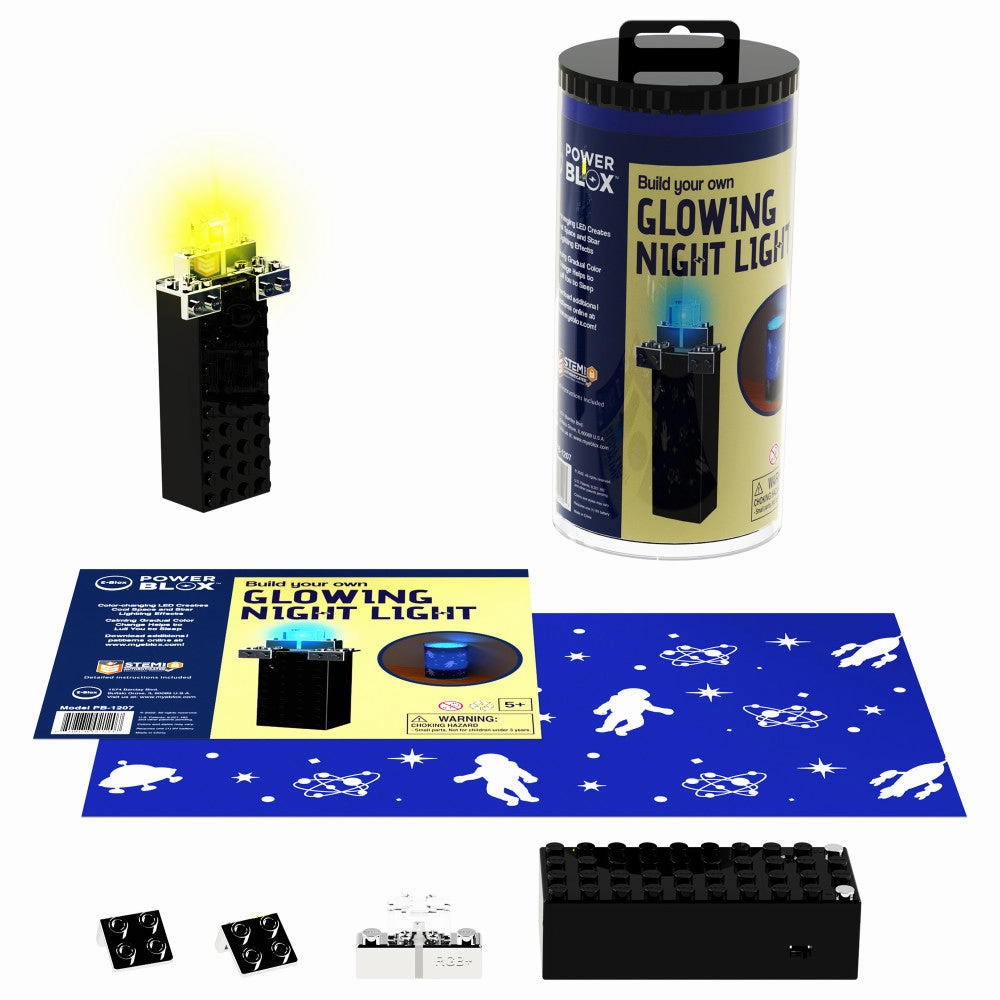 E-Blox Power Blox Space Explorer Night Light Kit, STEM Educational Toy for Children Ages 5 
