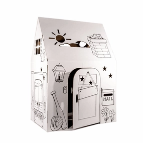 Easy Playhouse Clubhouse - Creative Cardboard Fort for Kids, Made in USA