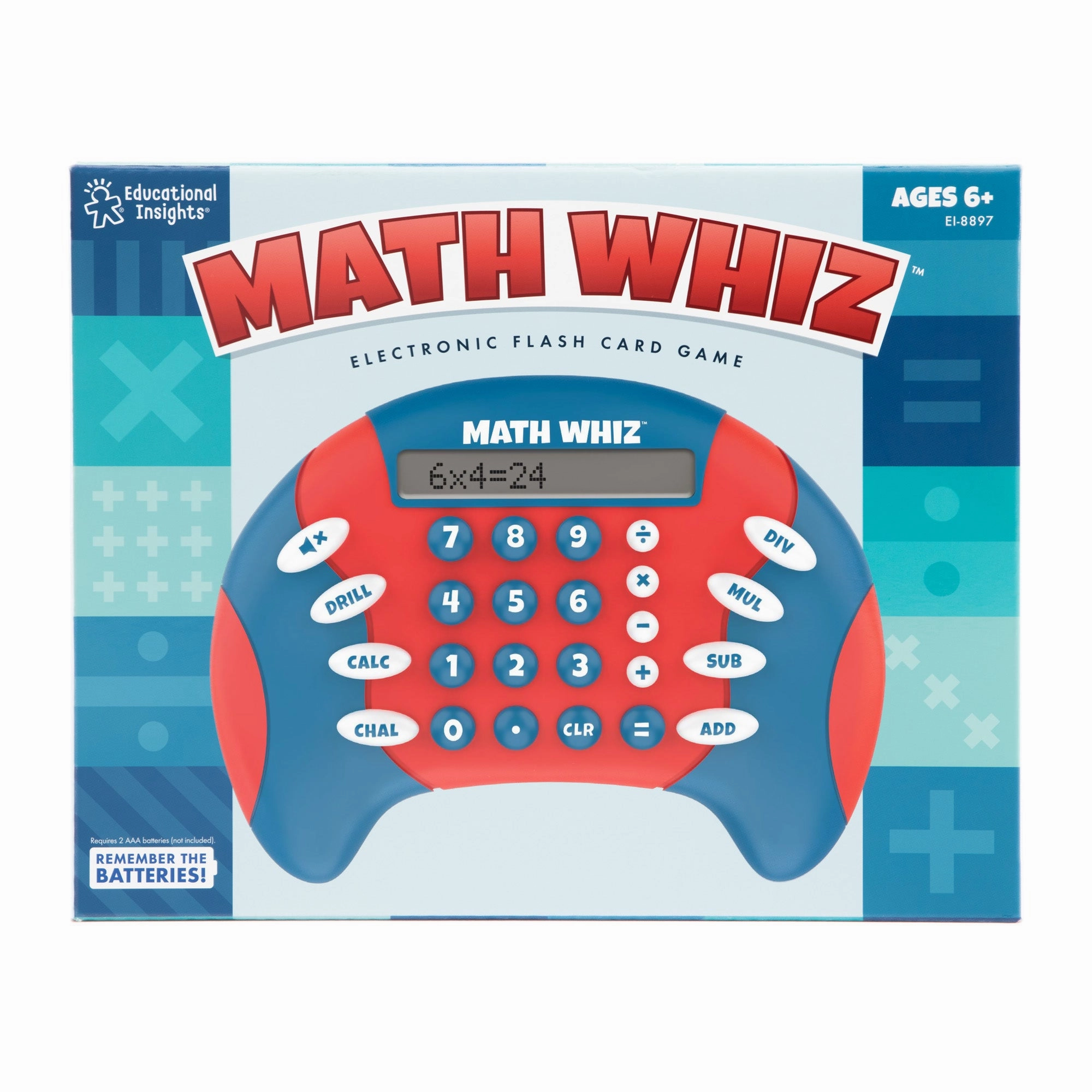 Educational Insights Math Whiz Handheld Electronic Math Game for Ages 6 